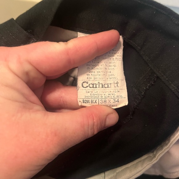 Carhartt mens 38 x 34 black industrial work pants - Picture 7 of 8